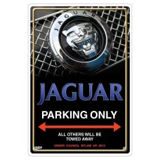 Tábla Jaguar parking only! - Jaguar parkolás felirat műanyag táblán